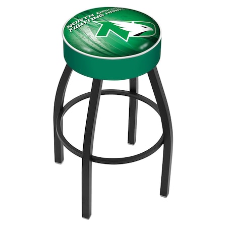 Holland Bar Stool Co 25" 4" North Dakota Cushion Seat, Blk Wrinkle Base Swivel Bar Stool L8B125NorDak-D2